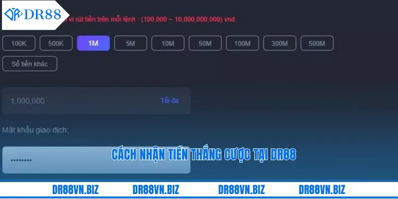 Cách nhận tiền thắng cược tại DR88 Cách nhận tiền thắng cược tại DR88