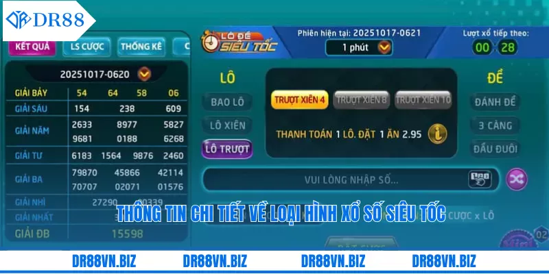 Thông tin chi tiết về loại hình xổ số siêu tốc